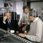 Freddy Heineken, Dick Bakker and Kenny Coleman (Date Unknown) at sound studio.

[keywords]Half Length[/keywords]